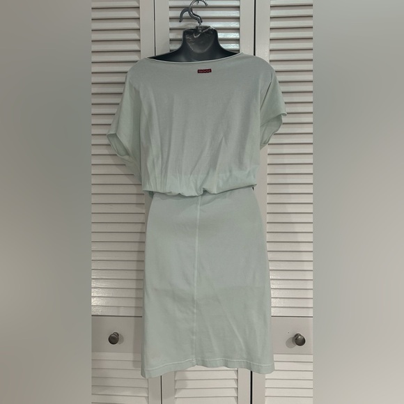 Hard Tail Forever aquamarine/light mint boatneck  dress size Large - Picture 2 of 8
